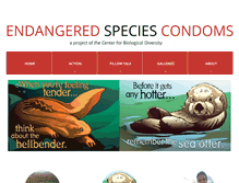 Tablet Screenshot of endangeredspeciescondoms.com